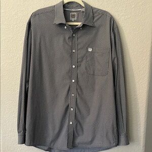 Cinch Black and White Casual Button Down Shirt